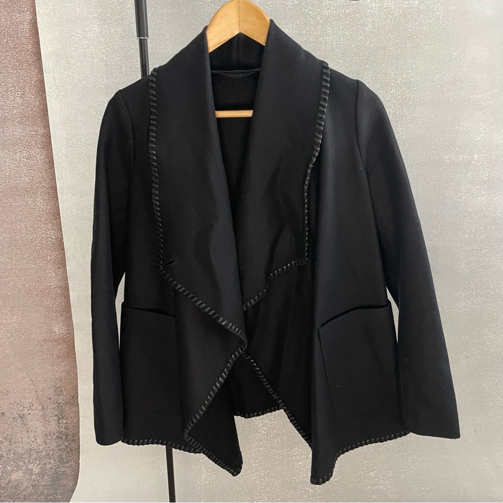 All Saints Black Wool Coat